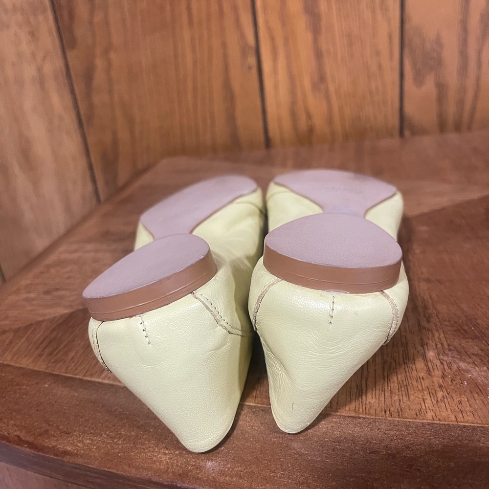 Zara Basic Collection" Shoes Lemon Yellow Leather… - image 4